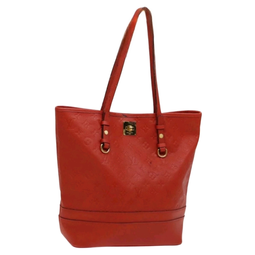 Louis Vuitton Red Tote Bag In Excellent Giftable Condition - Christmas Is Coming